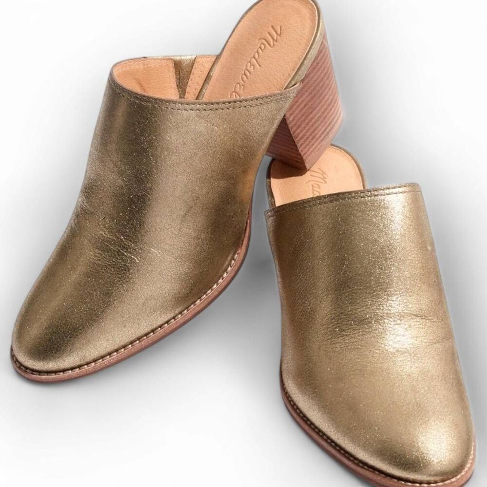 Madewell Harper Mule in Metallic